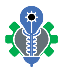 Lightbulb twisting with green rays icon